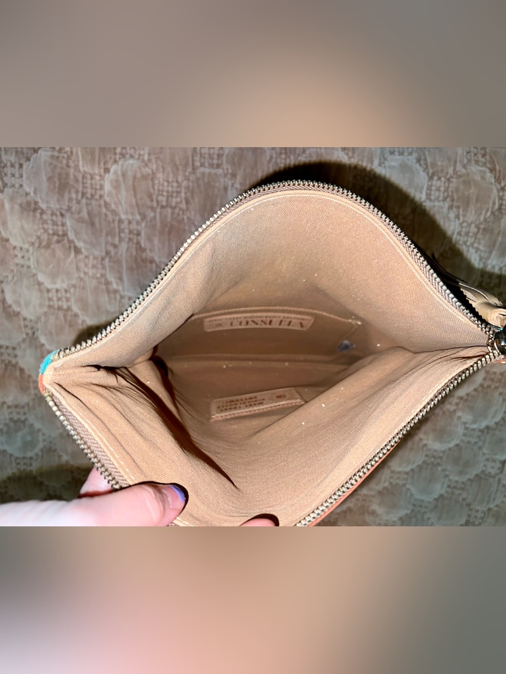 Consuela Peacock/Brandy Zipper Pouch - Picture 3 of 5